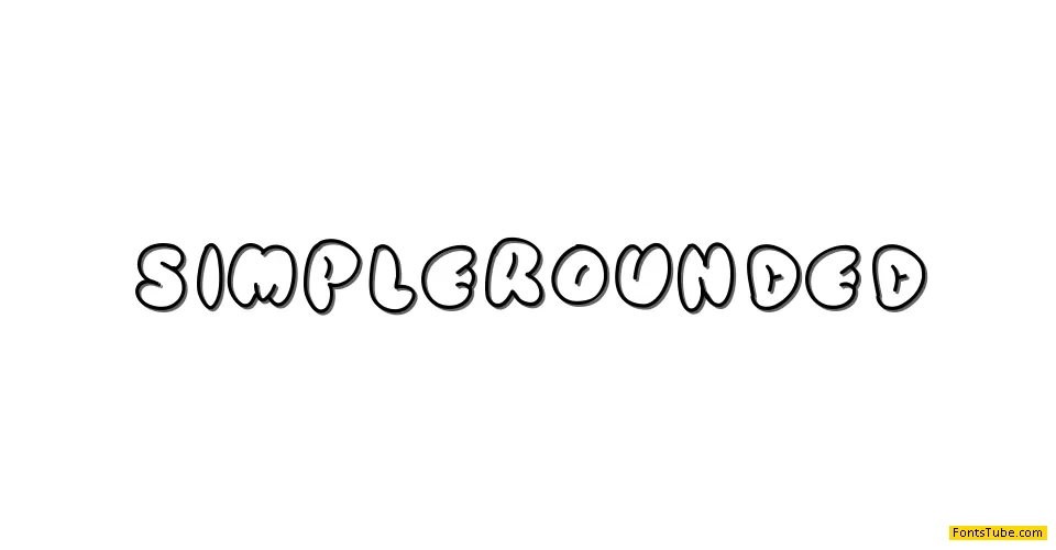 Simple Rounded Font