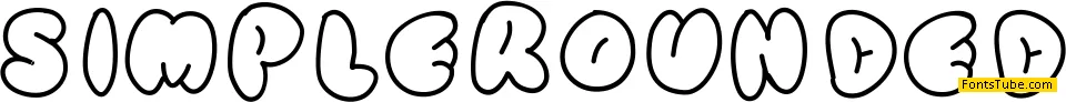 Simple Rounded Font