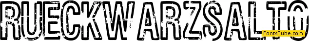 Rueckwarzsalto Font