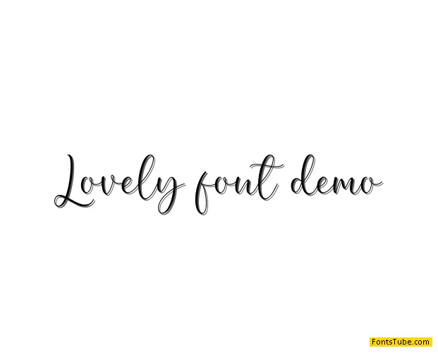 Lovely font demo Font