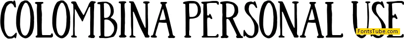Colombina Personal Use Font