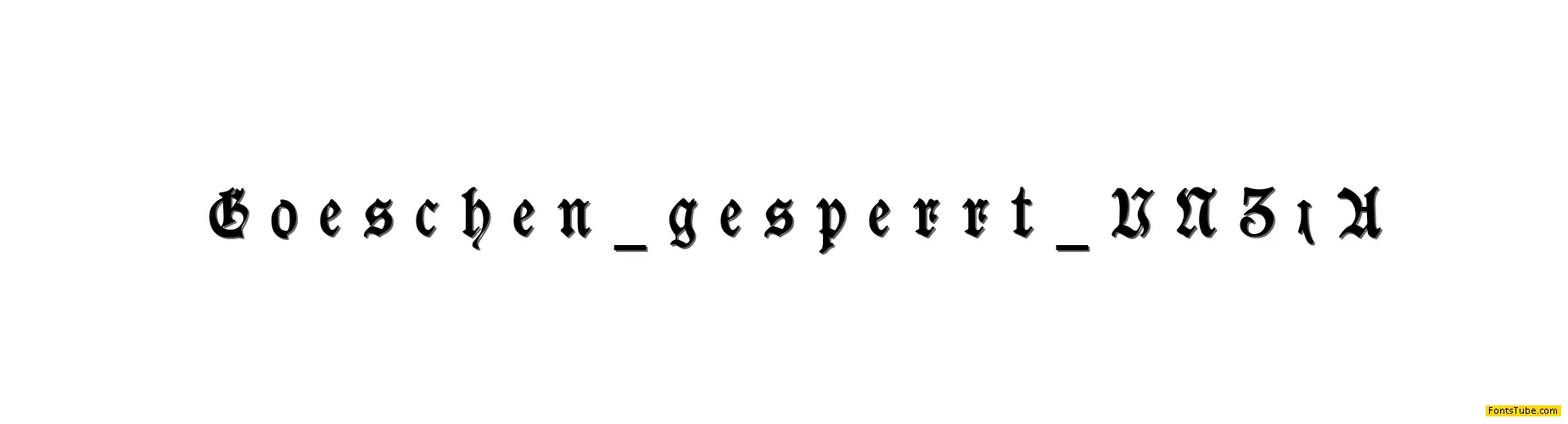 Goeschen Fraktur UNZ1A Font Family