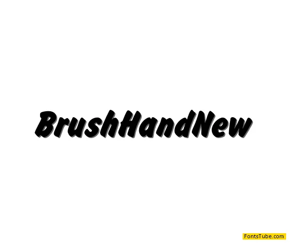 Brush Hand New Font