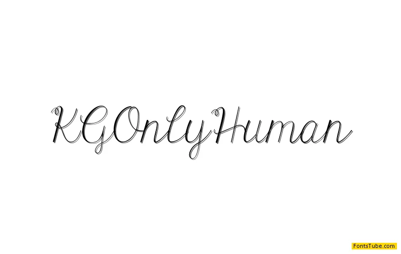 KG Only Human Font