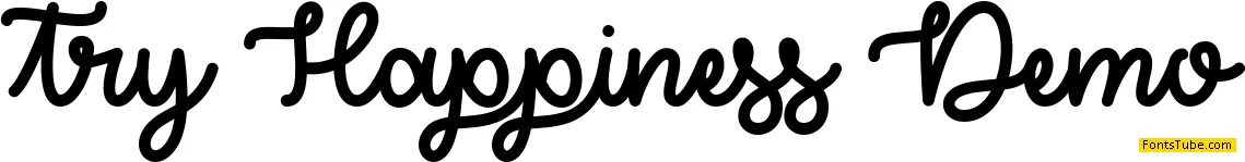 Try Happiness Demo Font