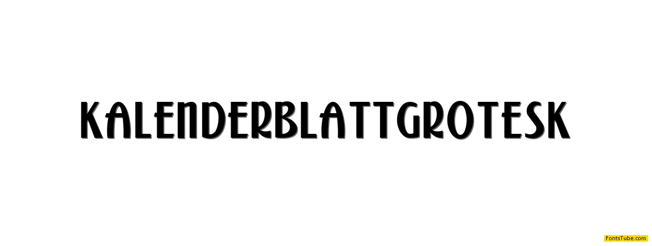 Kalenderblatt Grotesk Font