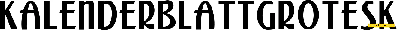 Kalenderblatt Grotesk Font