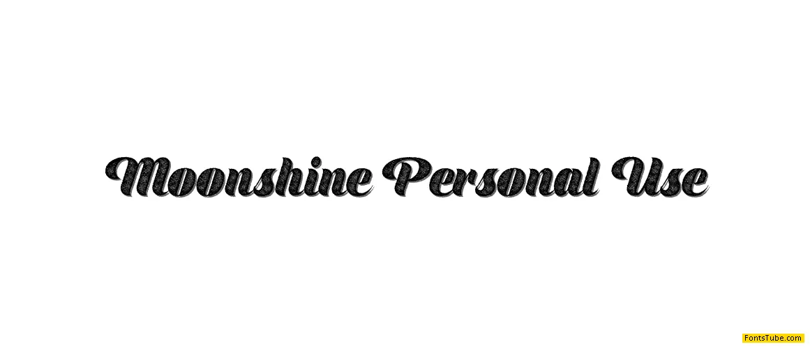 Moonshine Personal Use Font
