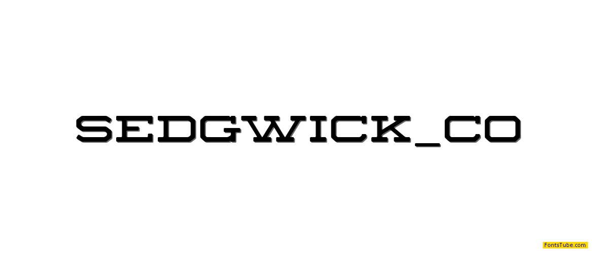 Sedgwick Co Font