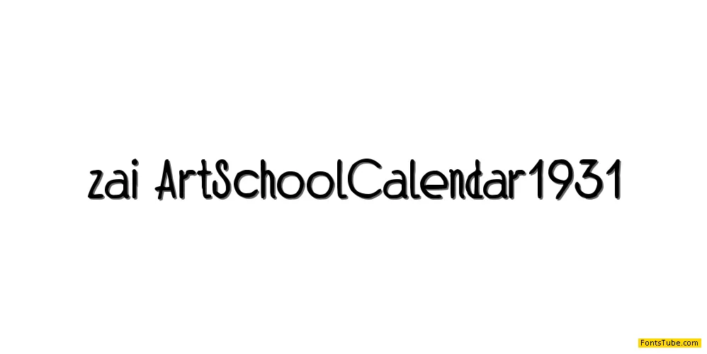 zai Art School Calendar 1931