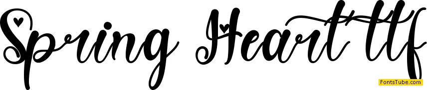 Spring Heart Font