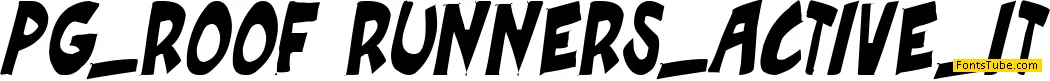 Roof runners active Font Family