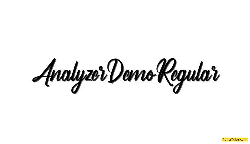 Analyzer Demo Font