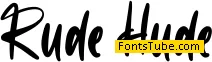 Rude Hude Font