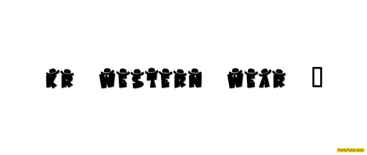 KR Western Wear 1 Font