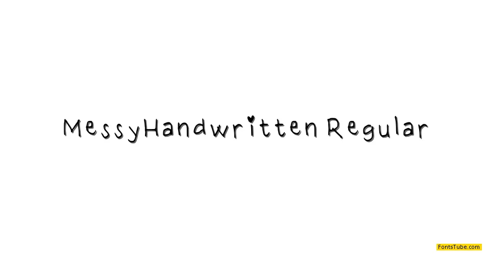 Messy Handwritten Font