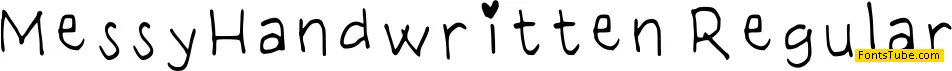 Messy Handwritten Font