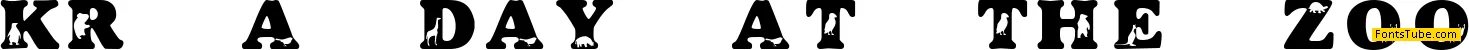 KR A Day At The Zoo Font