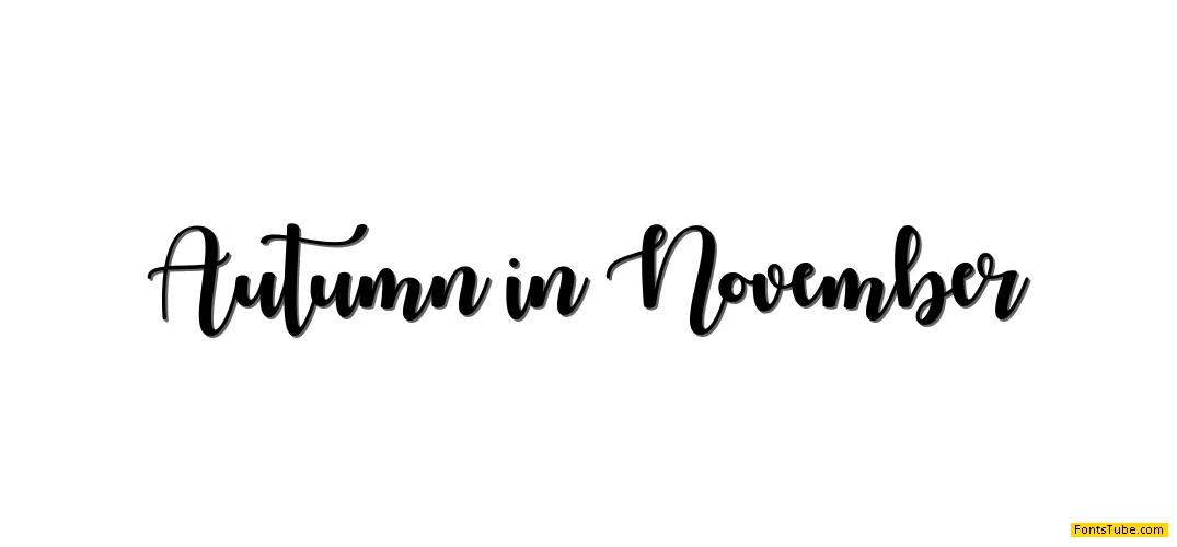 Autumn in November Font