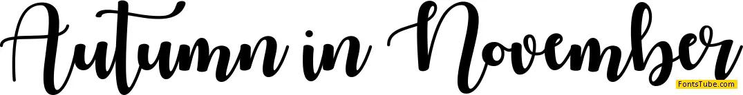 Autumn in November Font