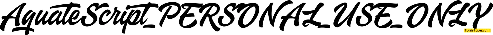 Aquate Script PERSONAL USE ONLY Font