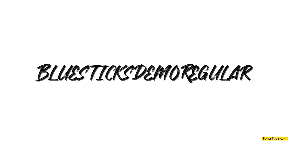Bluesticks Demo Font