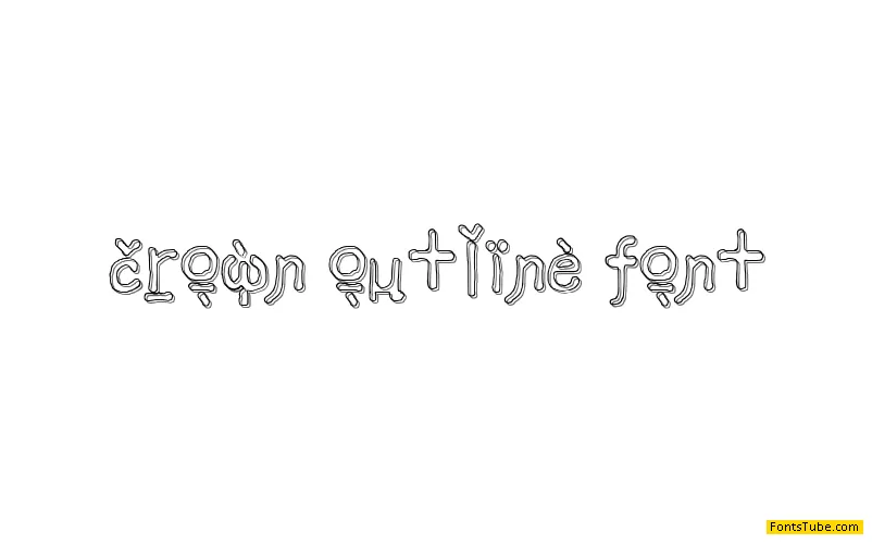 CROWN OUTLINE Font