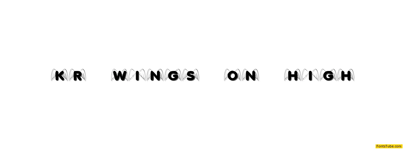 KR Wings On High Font