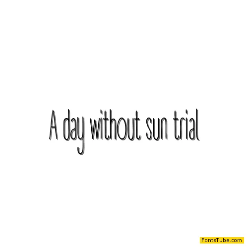 A DAY WITHOUT SUN Font