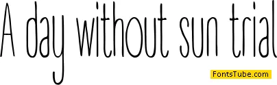 A DAY WITHOUT SUN Font