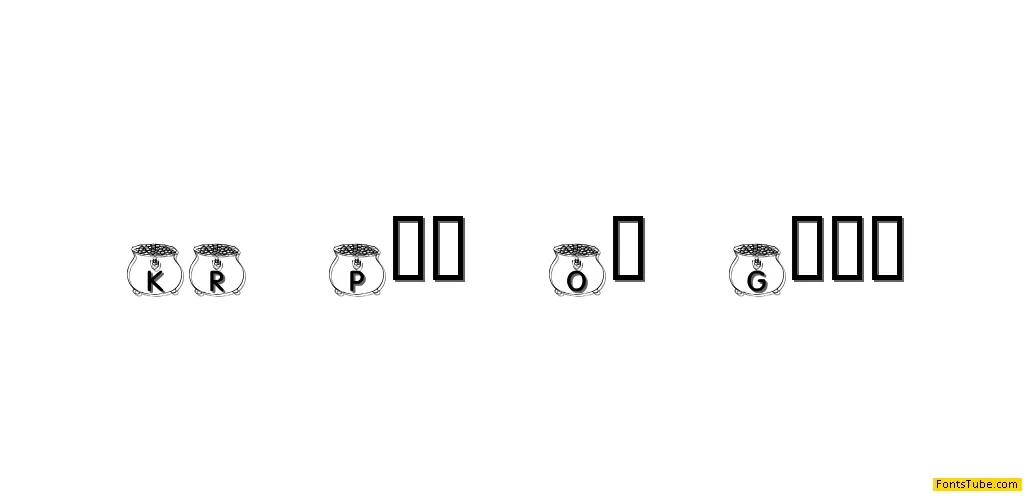 KR Pot O' Gold Font