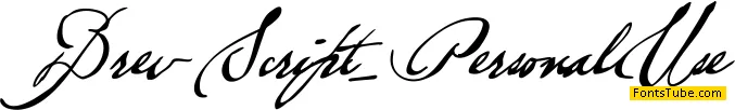 Brev Script Personal Use Font