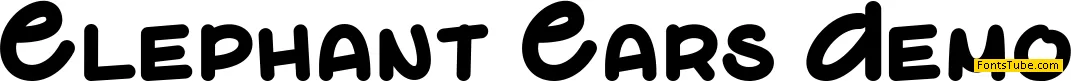 Elephant Ears Demo Font