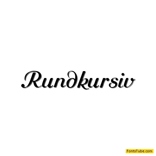 Rundkursiv Font