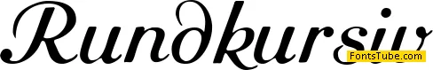 Rundkursiv Font