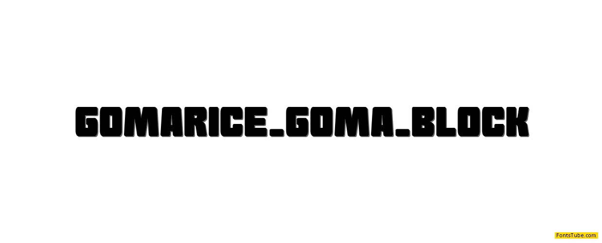 Goma Block Font
