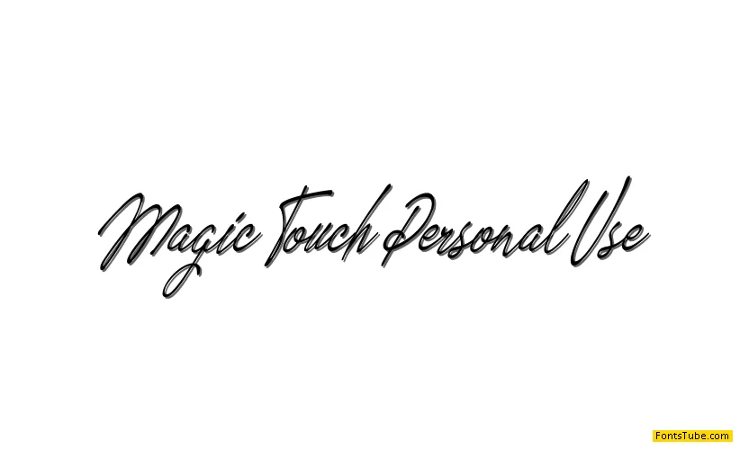 Magic Touch Personal Use Font