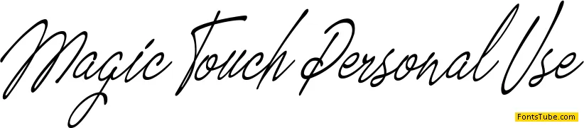 Magic Touch Personal Use Font