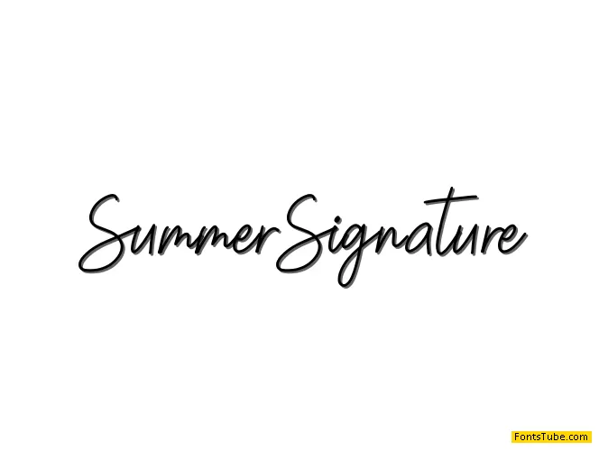 Summer Signature Font