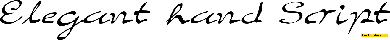 Elegant hand Script Font