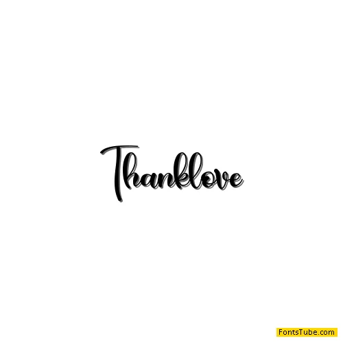 Thanklove - Personal Use Font