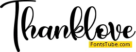 Thanklove - Personal Use Font