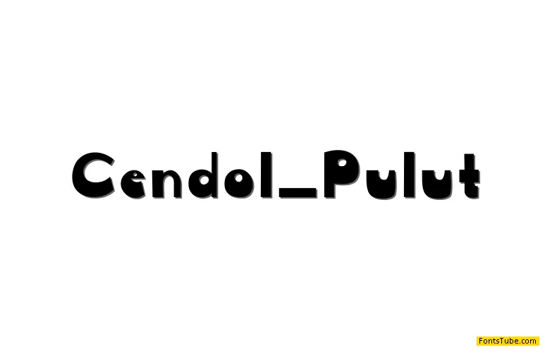 Cendol Pulut Font