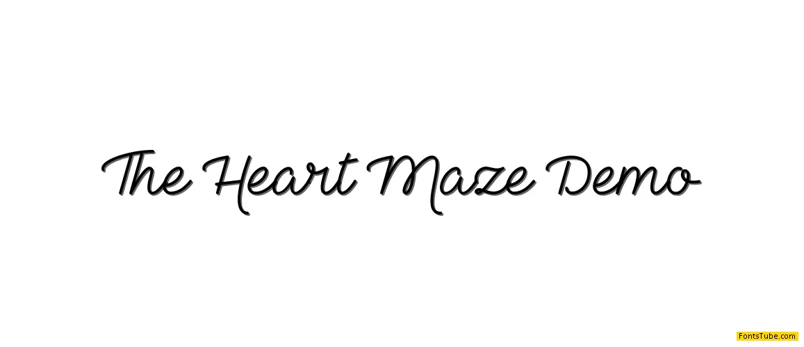 The Heart Maze Demo Font