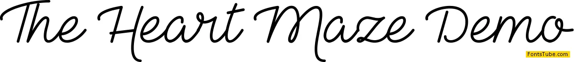 The Heart Maze Demo Font