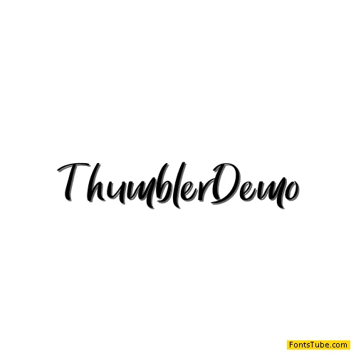 Thumbler Demo Font