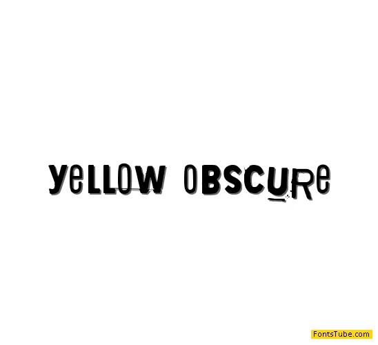 Yellow Obscure Font