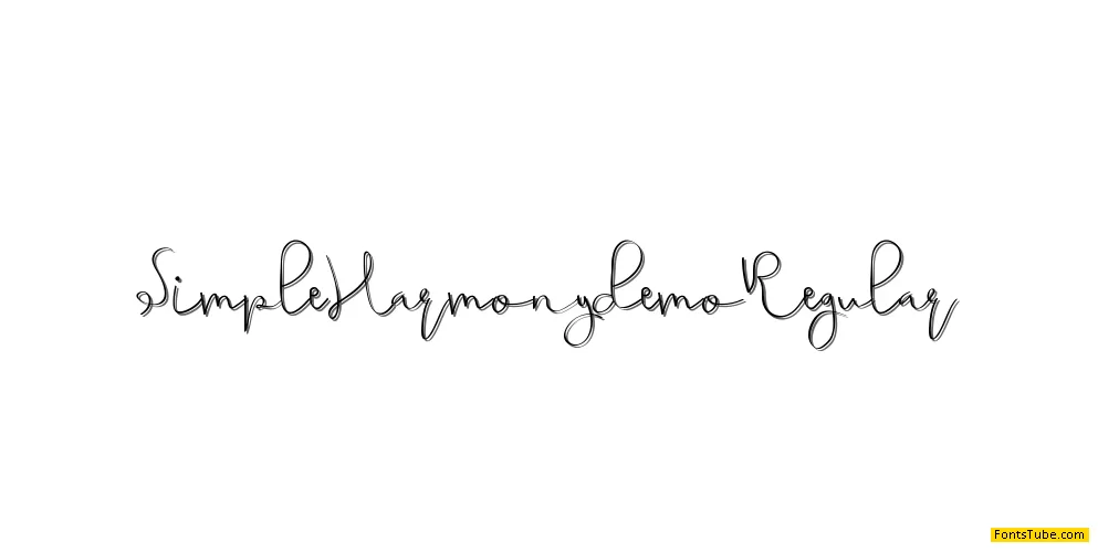 Simple Harmonydemo Font