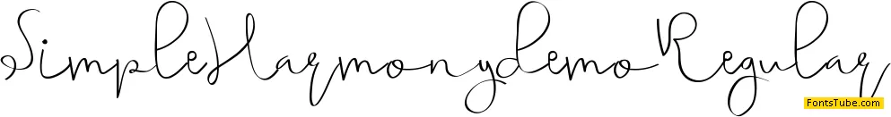 Simple Harmonydemo Font