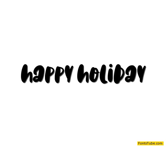 Happy Holiday Font